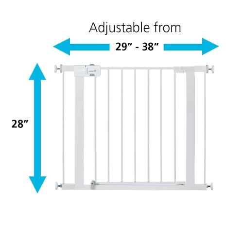 Safety 1st Easy Install 28'' Walk Thru Gate, Fits Between 29'' and 38'', Black, 1-Pack,(GA105CBLK)