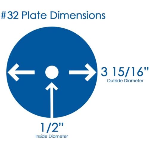 Grinder Plate for #32 Grinders, Hobart and Biro, with 1/8 Holes Great for Hamburger Product