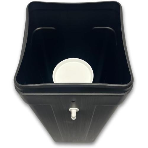 11x11x38 Square Brine Tank for Water Softener with Brine Safety Float Included (Black)