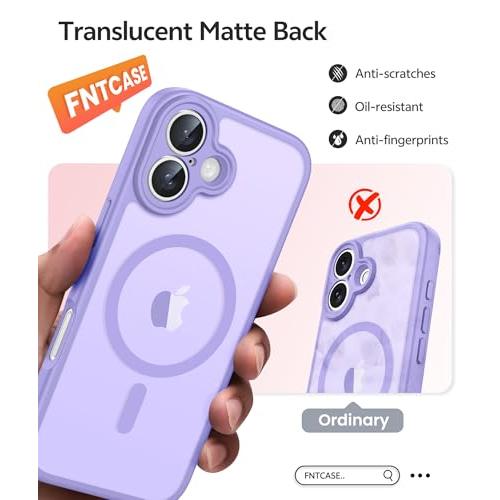 FNTCASE for iPhone 17 Case, Compatible with Magsafe, Glass Screen Protector