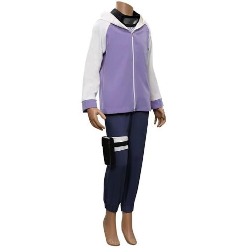 Size Large Color White and Purple And Black pants Aroinad Hyūga Hinata Cosplay Costume Hoodie for Halloween, Christmas, Anime Party, Exhibition
