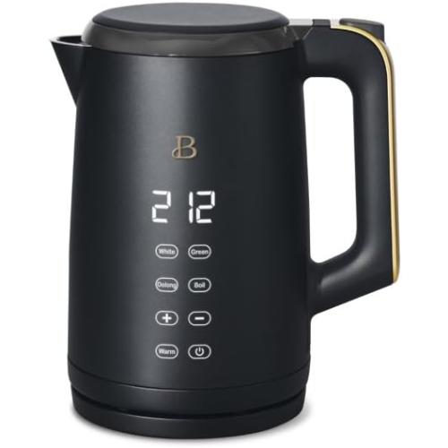 Cocas 1.7L One-Touch Electric Kettle, Black Sesame by Drew Barrymore