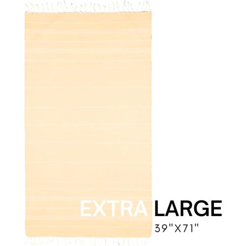 BAY LAUREL Turkish Beach Towel with Travel Bag 39 x 71 Quick Dry Sand Free Lightweight Large Oversized Towels Light