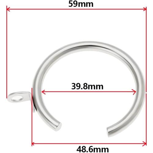 The Lord of the Tools 20Pcs Silver Metal Passing Curtain Pole Rings Curtain C Type Ring for Bay Window Curtain Poles Chrome with Fixed Eye Sliding Eyelet, HP869_M