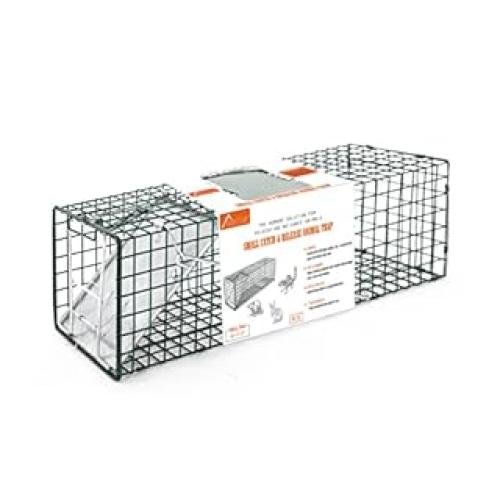 Green HOMESTEAD Heavy Duty Live Trap - Professional Style One-Door Live Animal Traps for Rabbit, Squirrel, Possum, Skunk, Kitten, Mink (B087D82LKS)