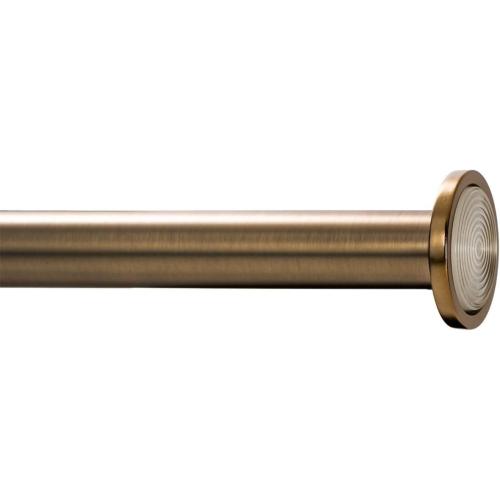 Ivilon Tension Curtain Rod - Spring Tension Rod for Windows or Shower, 54 to 90 Inch. Warm Gold