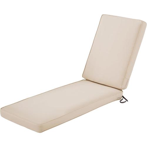 Classic Accessories 62-001-BEIGE-EC Chaise Lounge Cushion Combo, 1 Pack - 72 x 21 x 3 Inch, Antique Beige