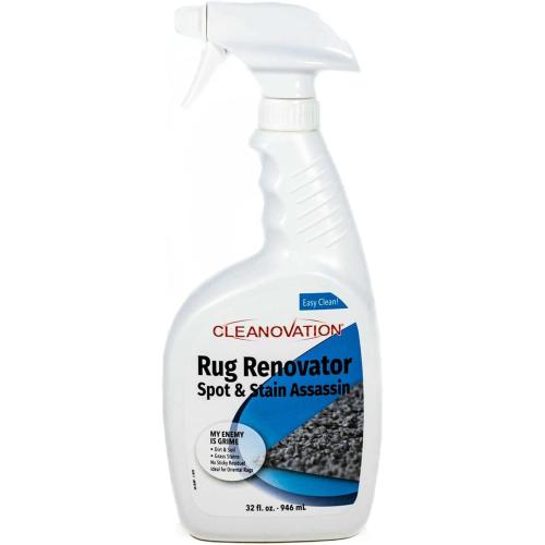 Rug Renovator Floor Scrub Brush with Long Handle, Scrape Brush Stiff Bristle Scrubber, Cleaning for carpet pet stains and odors, 32 Fl oz Carpet Shampoo