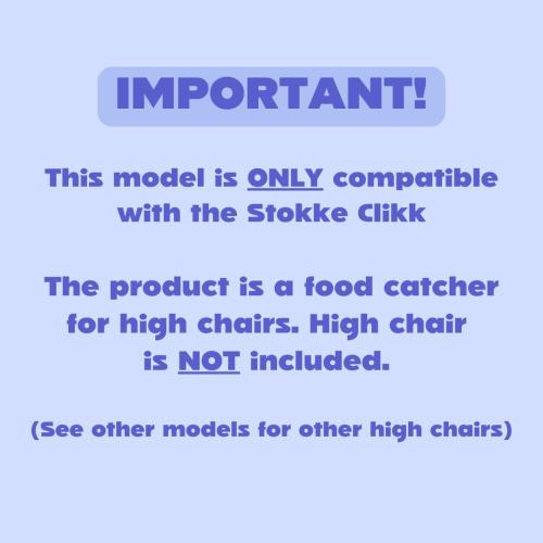 CATCHY -Food Catcher-Compatible with Stokke Clikk High Chair  11 Other High Chairs-Highchair Sold Separately-Baby & Toddler Food & Mess Catcher-Premium Linen Inspired -Under High Chair Accessory