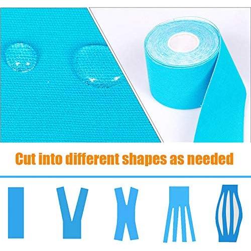 Athletic Tape Breathable Self Adhesive Bandage Wrap, 5cm x 5m/2.5cm x 5m Sports Tape for Wrist, Ankle Sprains, Swelling, Sports Injury & Protection