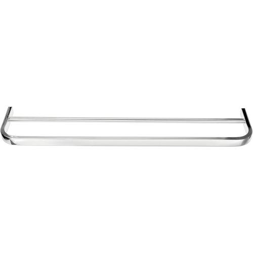 Towel Rack Stainless Steel Perforated Towel Rack Double Rod Shelf for Hotel, Bathroom