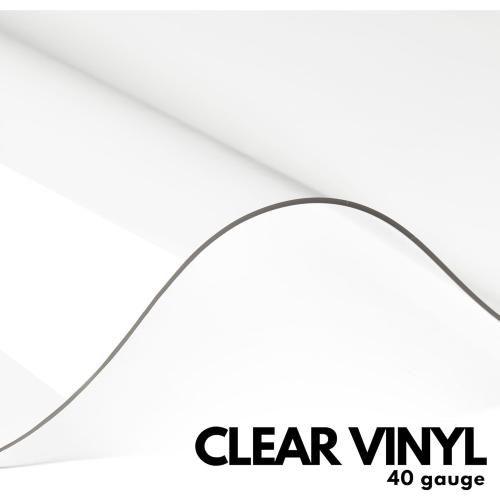 Clear Marine Vinyl Sheeting, 40 Gauge, 5 Yard Roll of Transparent Plastic, Storm Windows, Covering, Protection, Tablecloth Protector