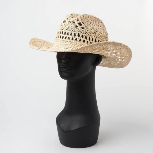 Straw Cowboy Hat for Women and Men, Western Cowgirl Hat for Holiday, Foldable Wide Brim Men Sun Hat, Fishing Hat