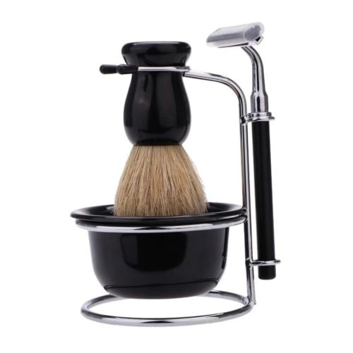 Mikinona Safety Razor Kit for Men Shaving Sets Razor Kit Shaving Brush Stand Bowl Mens Present Set