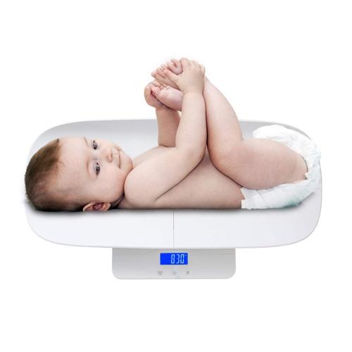 Electronic Digital Baby Pet Scales, 100kg/220lb Hd Back-Lit LCD Display Measure Tool Infant Pet Body Weighing Accurately Scales Can Be Separated (White)