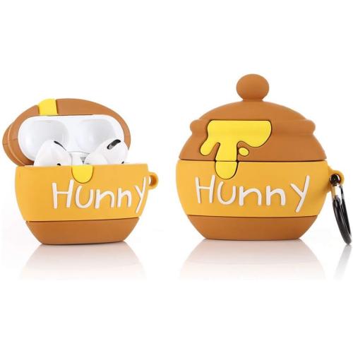 Silicone Case Compatible with Apple Airpods Pro & Pro 2 Funny Cute Cover [Fruit Dessert Series](Honey Pot)