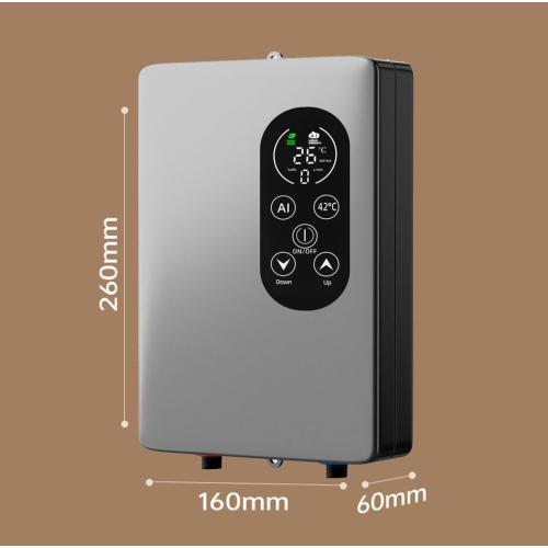 Electric Instant Hot Water Heater Shower Electric Tankless Shower Hot Water Bathroom Instantaneous Water Heater (Grey)