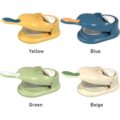 2 in 1 Dumpling Maker, Baking Pastry Pressing Dumpling Skin Wrapper Mould, Manual Dough Press Maker, for Empanada, Ravioli, Pierogi, Hand Pie Pot Stickers, Jamaican Beef Patties(Green)