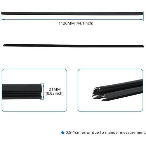 Black Weather Stripping Window Molding Trim Seal Left and Right Door Belt Moldings Compatible with Honda Civic Coupe 2D 2006-2011 Replace# 72410-SVA-A01ZA 72450-SVA-A01ZA