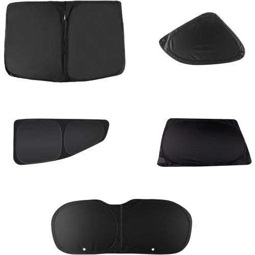 Custom Fit Sun Shade Kit for 2026-2027 Toyota RAV4 Windshield& Windows UV Blocking Heat Insulation Protector Privacy - Upgrade Accessories (Full Set/Front Windshield Black)‼️light dirt and good condition and incomplete‼️
