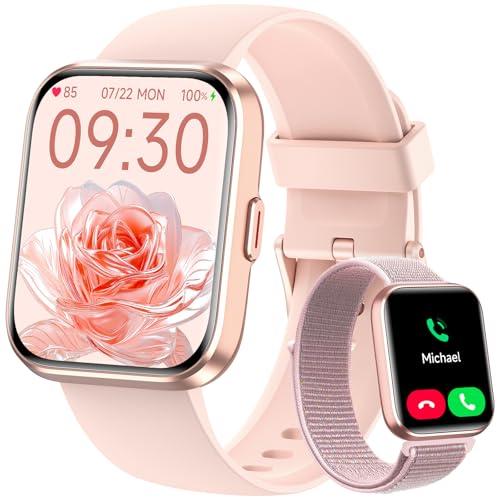 Smart Watches for Women, 1.8 Touch Screen Fitness Tracker for Android & iPhone, Answer/Make Calls, Alexa Built-in, Heart Rate/Sleep/SpO2 Monitor Smartwatch, 3ATM Waterproof, 101  Sport Modes, 2 Bands