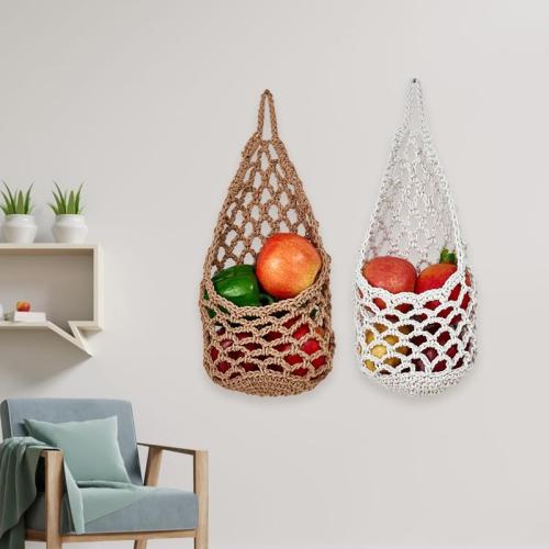 Size Small Color Brown 2PK Hanging Planter , Wall Planters for Indoor Plants