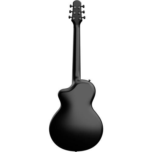 Natasha Carbon Fiber Acoustic Guitar, 38-inch Steel-string Guitarra,Durable Thin 6-string Guitar for Beginners (Black)