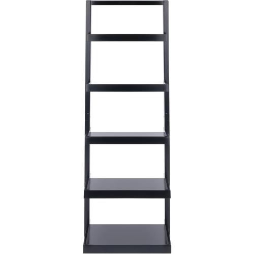 Size 25.75W x 14.4D x 74.6H. Color Black Winsome Wood Bailey Shelving, Black
