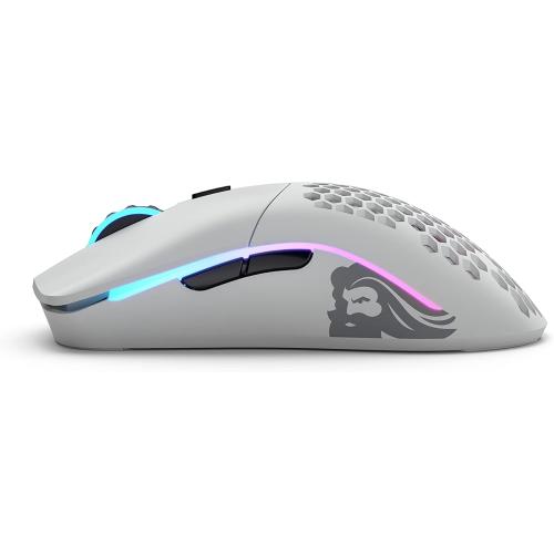 Glorious Model O Wireless Gaming Mouse - Superlight, 69g Honeycomb Design, RGB, Ambidextrous, Lag Free 2.4GHz Wireless, Up to 71 Hours Battery - Matte White