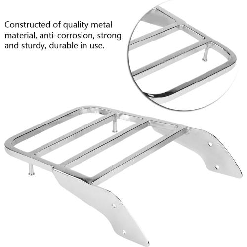 Rear Luggage Rack, Motorcycle Rear Sissy Bar Luggage Rack for Honda Shadow VT750 C2 1997-2003 (Chrome Silver)