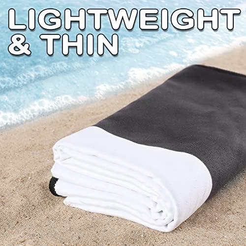 Oversized Monogrammed Microfiber Thin Lightweight Beach Towel Compact Sandproof Quick Dry Extra Large Packable Clearance Towels Personalized Customized Gifts for Friends Men Women Adults Letter C