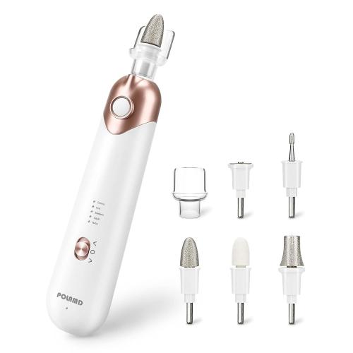 Color White Professional Manicure Pedicure Kit, Electric Nail File Set, Cordless Electric Nail Drill Machine, 5 Speeds Hand Foot Care Tool for Nail Grind Trim Polish(White)