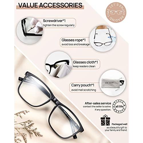 MARE AZZURO Men's Lightweight Reading Glasses Designer Readers 1.0 1.25 1.5 1.75 2.0 2.25 2.5 2.75 3.0 3.5 4.0 5.0 6.0