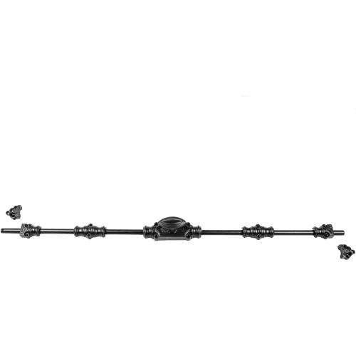 A29 Hardware 9 Feet Cremone Bolt for French Doors and Cabinets, Door Lock, Antique Iron Plain Style Cremone Bolt Door Hardware, Vintage and Stylish Home Decor, Black Powder Coat Finish