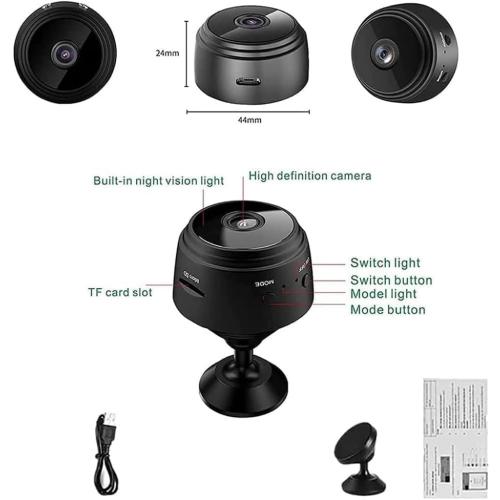 Camtrix Security Camera, Camtrix Magnetic Mini Security Camera, Mini 1080p HD Wireless Magnetic Security Camera, Night Vision Motion Detection Security Cam Covert Cameras with App (1PCS)