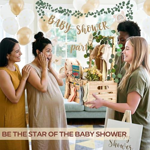 Wooden Baby Shower Crate Closet - Personalized Baby Gift Baskets with Hangers, Large Newborn Boys Girls Clothes Storage Box for Newborn New Parent