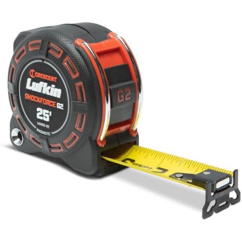 Crescent Lufkin Shockforce G2 25-ft Magnetic Tape Measure- LM1225-02