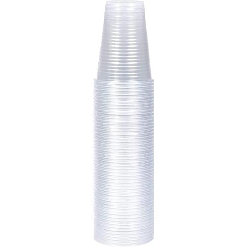 Clear Plastic Disposable Drink Cups for Water Coolers/Travel/Camping/Parties and Events