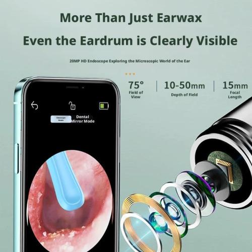 Ear Wax Removal Tool with Camera，Endoscope Ear Pick Cleaner Kit with Spoon,Smart Visual Ears Cleaners Tool,USB Visual Ears Cleaner for Adults and Kids,Pets,Personal Health Care Device