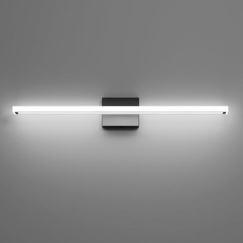 31.5inch Black LED Bathroom Vanity Light Bar 24W Modern Bath Light Fixture Over Mirror Vanity Light Cool White 6000K