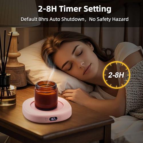 Coffee Mug Warmer Set Smart Electric Heated Cup Beverage Tea Candle Plate