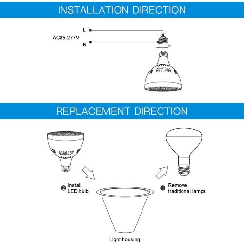 12V 50W LED Pool Light for Inground Swimming Pool, 5000LM Daylight LED Light Bulb Replacement for 300-800W Traditional Bulb, Fit in for Pentair and Hayward Pool Light Fixtures