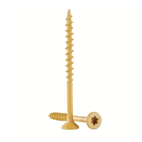 100-200 Heavy-Duty Deck Screws# 10x2-1/2# 10x3, 10x3-1/2# 10x4. Carbon Steel, Epoxy Coating, Rust Proof, Partially Threaded(10x2.5-200PCS)