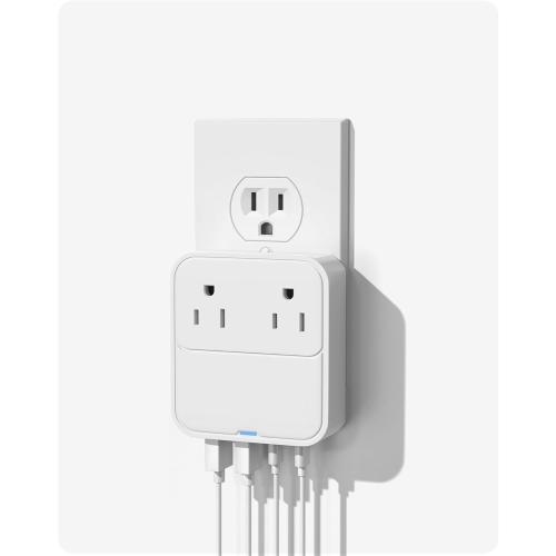 USB C Charger Block,Slim Flat USB Wall Charger Plug with 2 Outlet Ports,Multi USB C Charging Power Adapter for Home Travel Office School (20W)