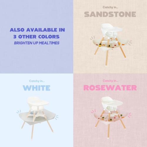 CATCHY -Food Catcher- Compatible with Lalo The Chair High Chair  11 Other High Chairs - Baby & Toddler Food & Mess Catcher -Premium Linen Inspired- Under High Chair Accessory