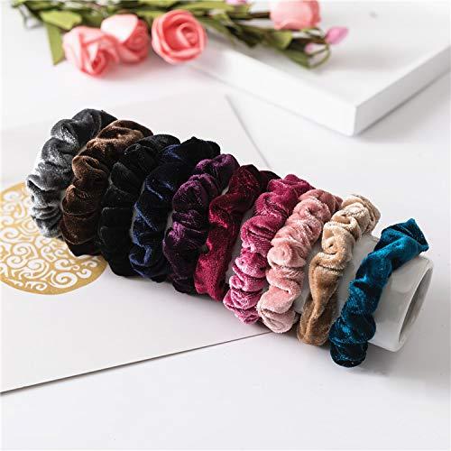 Small Funtopia Velvet Scrunchies, 24 Pcs Colorful Hair Ties for Thick and Thin Hair, Soft Mini Elastic Ponytail Holders and Rubber Bands Hair Accessories for Women and Girls