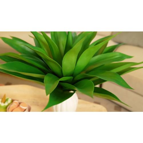 Velener Artificial Agave Plant,18 Inch, Faux Aesthetic Plants for Home Decor, Realistic UV Resistant Fake Agave Plants Without Pot, Set of 1