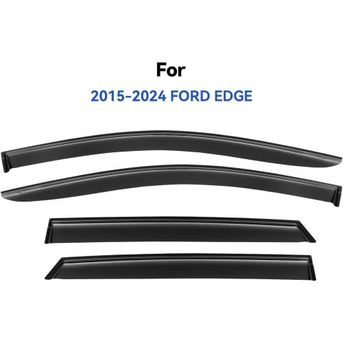 Window Visors Rain Guards Shield for 2015-2025 Ford Edge, Out-Channel Window Vent Wind Deflectors Visors Shades for 15-25 Edge