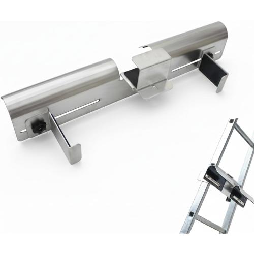 Premium Aluminum Gutter Guard for Ladders - Universal Ladder Stabilizer & Roof Protector - Prevents Gutter Damage & Enhances Safety - Fits Ladders Up to 18.9 Inches Wide