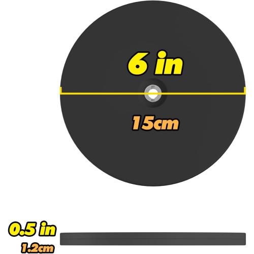 Lazy Susan Turntable Organizer - 6 Inch Heavy Duty Rotating Swivel Stand with Steel Ball Bearings for Cake, Kitchen Cabinets, Monitor, TV, Painting, Display (30lb Capacity/Black)